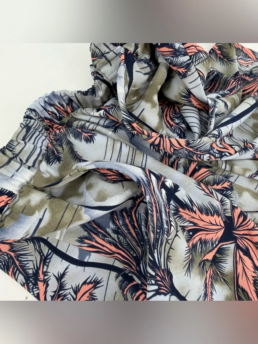 The Impeccable Pig Shorts Womens S Palm Print Polyester Tropical Pull On Pockets